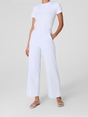 SPANX White Stretch Twill Pants - Classic White sz Medium NWT